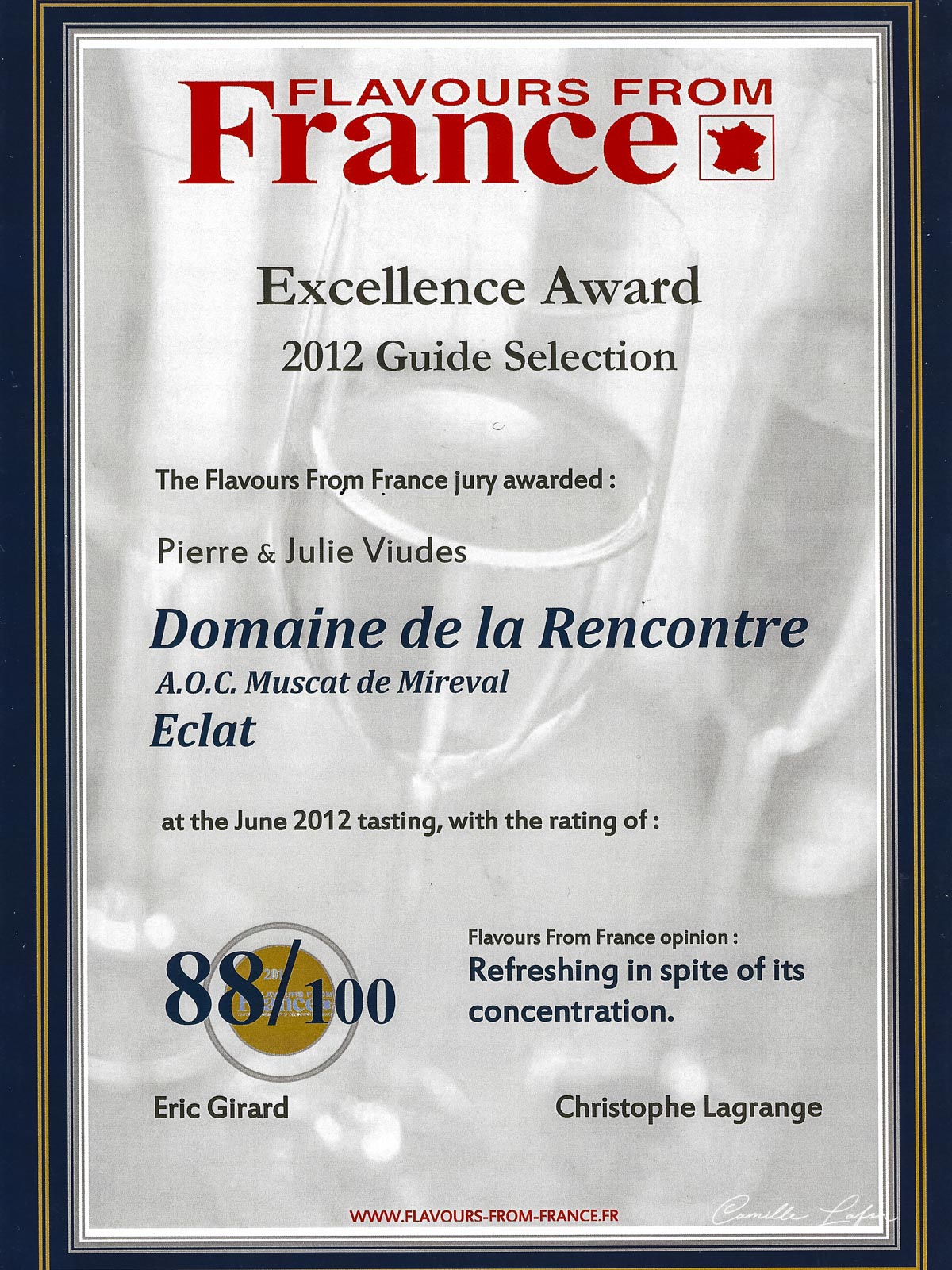vin muscat medaille recompense domaine rencontre mireval